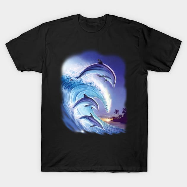 Happy Dolphin Family T-Shirt by KA Creative Design